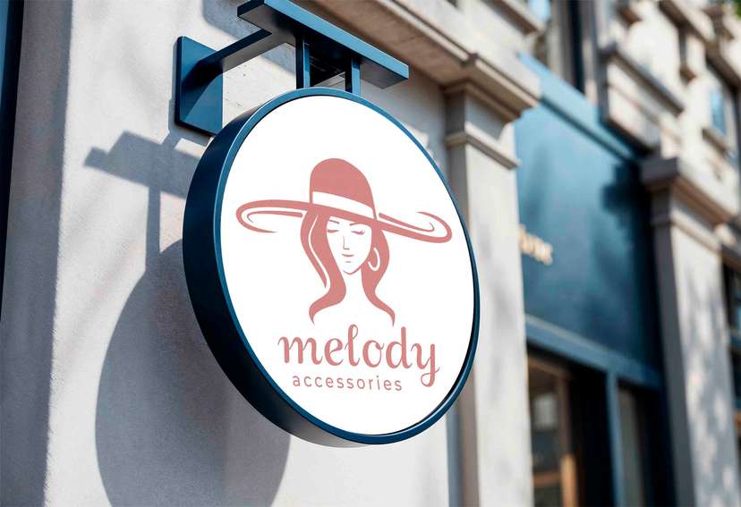 Neon Box Accessories Logo Wanita Bertopi Vintage Elegant - Image 1