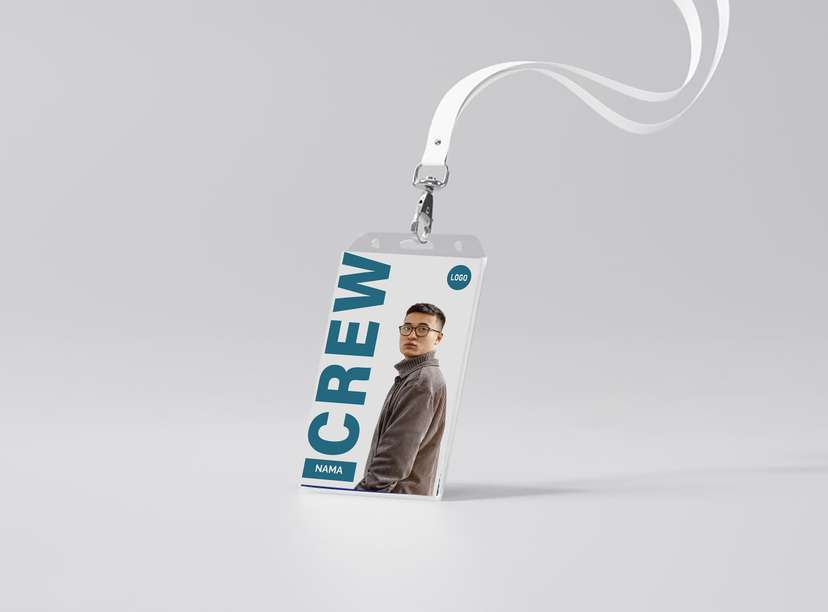 ID Card CREW Acara Putih Minimalis Profesional - Image 1