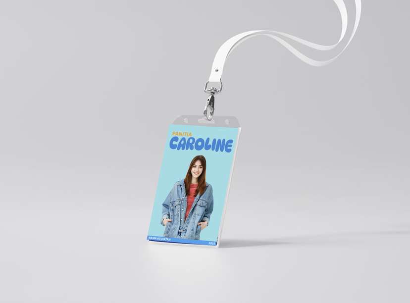 ID Card Panitia Biru Pastel Caroline - Image 1