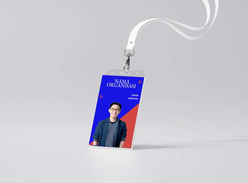 ID Card Biru Merah Corporate Elegan - Image 1