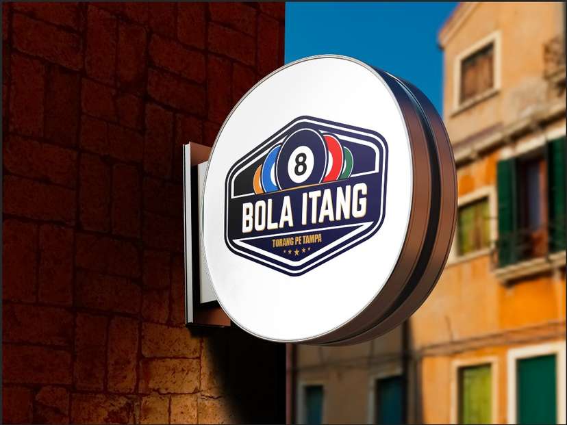 Sign Box Bola Itang Torang Pe Tampa Logo Komunitas Biliar - Image 1