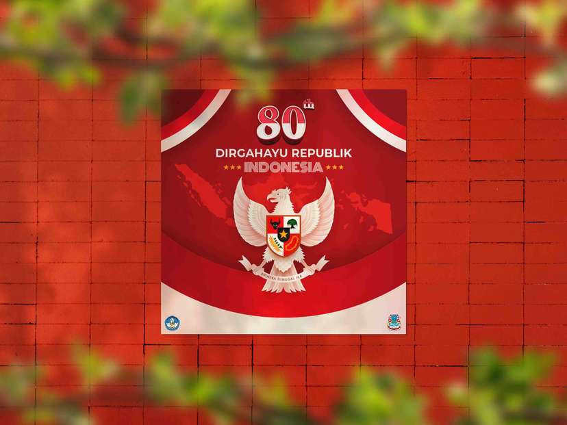 Baliho HUT RI 80 tahun tema Pancasila - Image 1