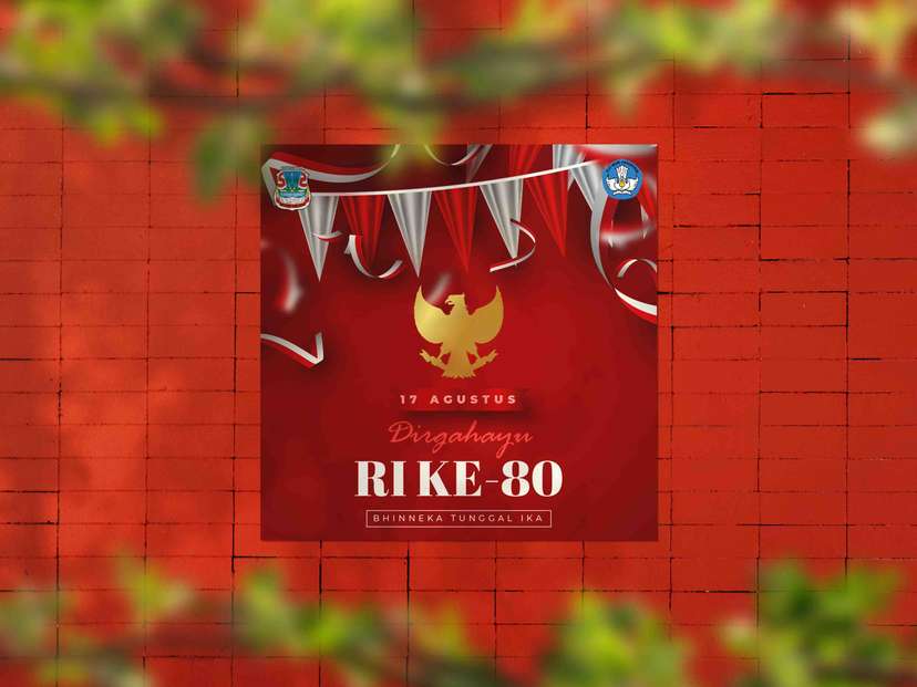 Baliho HUT RI ke 80 Bhinneka Tunggal Ika - Image 1
