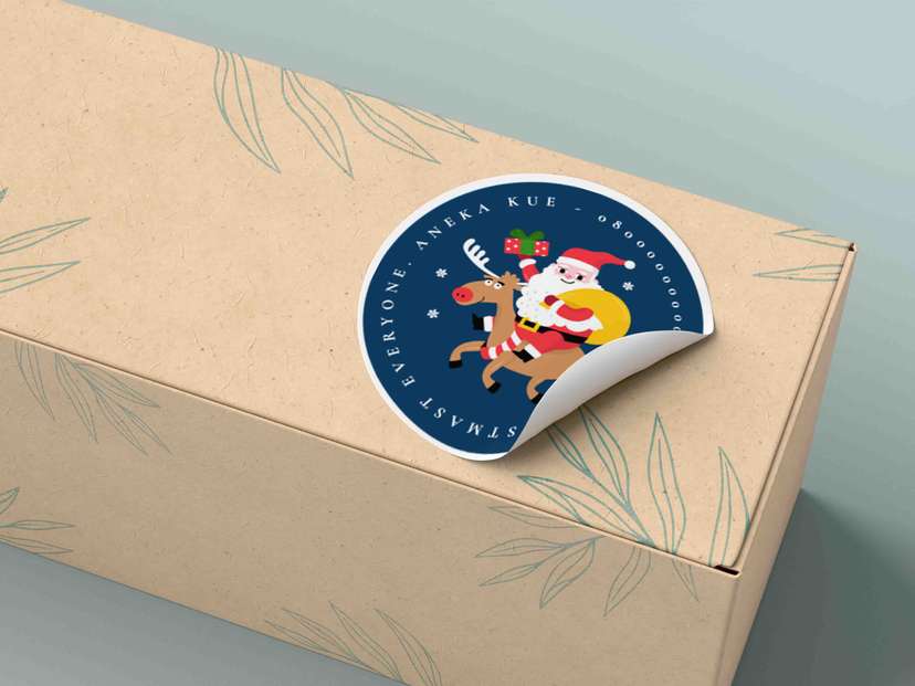 Sticker Usaha Ucapan Merry Christmas - Image 1