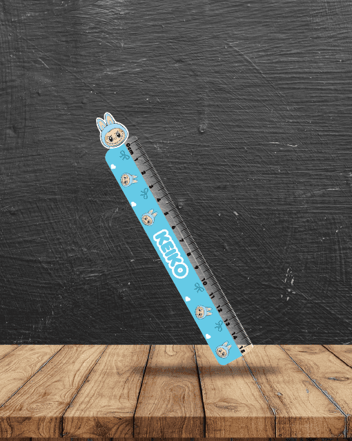 Penggaris 15cm Karakter Labubu Warna Biru - Image 1