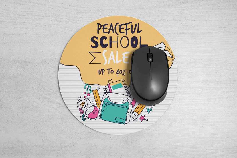 Mousepad bulat untuk promo sekolah - Image 1
