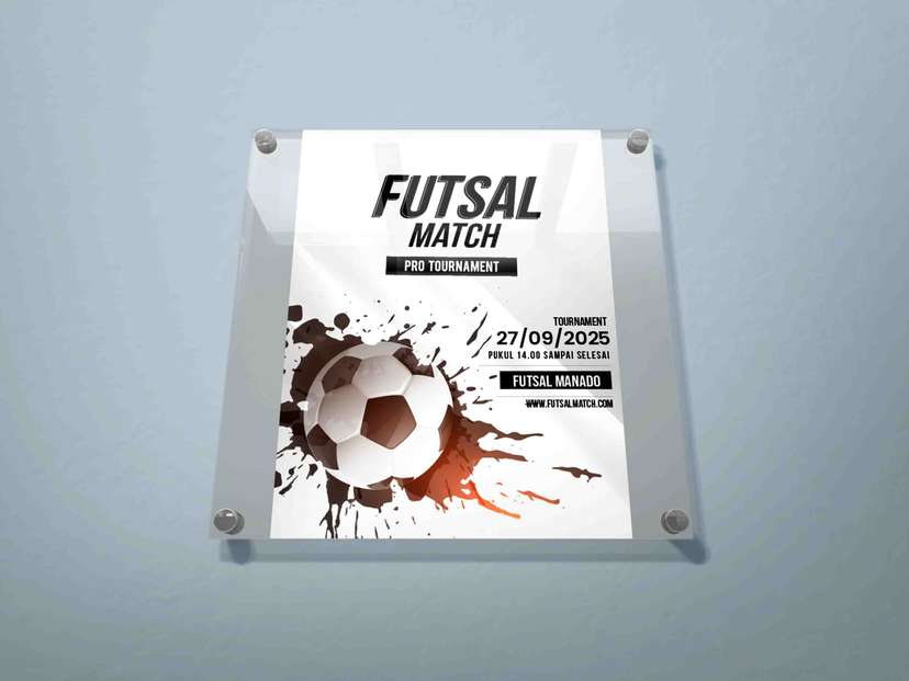 Wall Poster Futsal Match Putih - Image 1