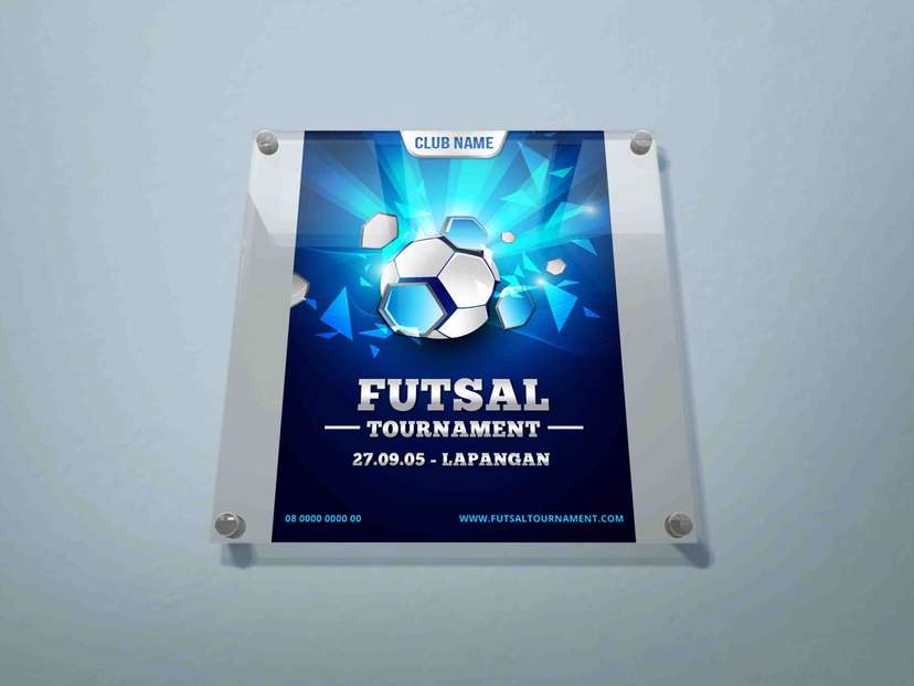 Wall Poster Futsal Tournament Biru - Image 1