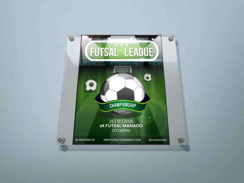 Wall Poster Futsal League Hijau - Image 1
