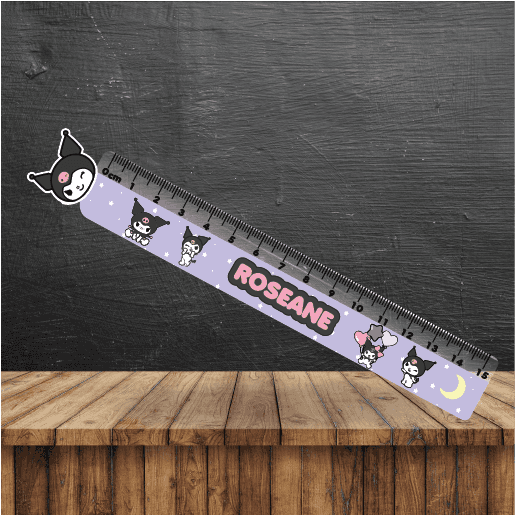 Penggaris Karakter Kuromi Ungu 15cm - Image 1