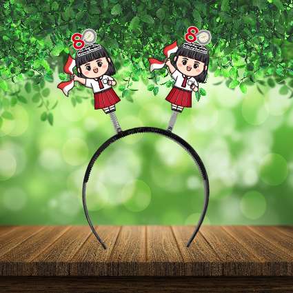 Bando Anak Pegang Bendera Perayaan 17 Agustus  - Image 1