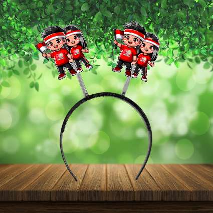 Bando Sepasang Anak Pegang Bendera - Image 1