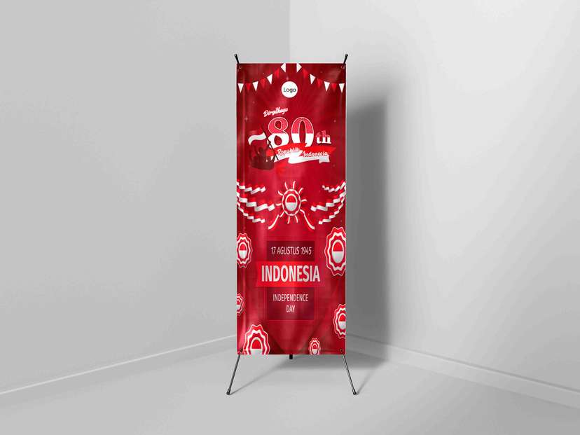 X Banner Bendera Indonesia  - Image 1