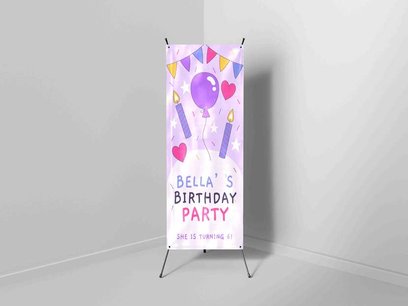 X Banner HUT Lilin dan Balon - Image 1