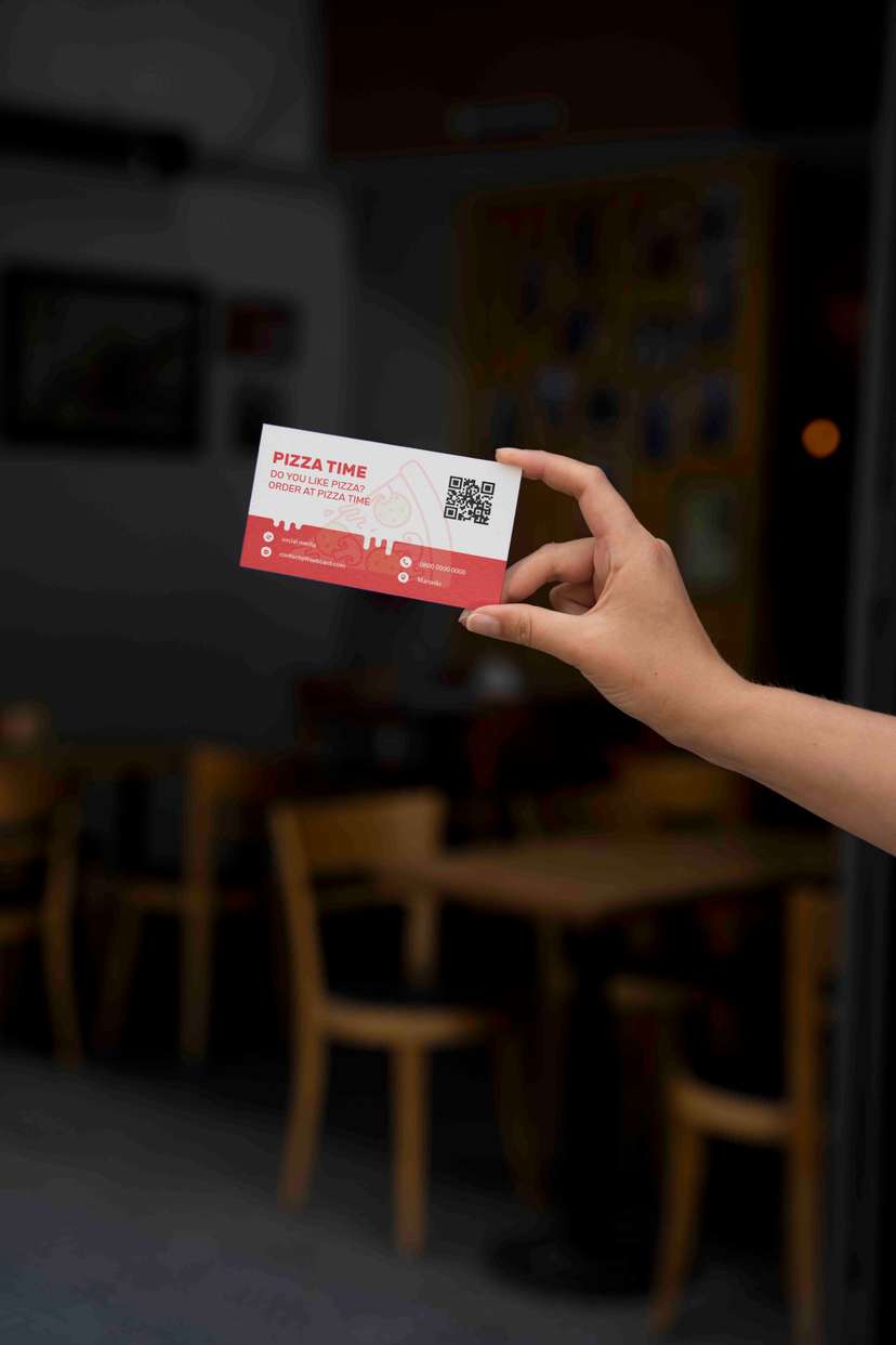 Kartu Nama Pizza Time Lengkap Dengan Barcode - Image 1