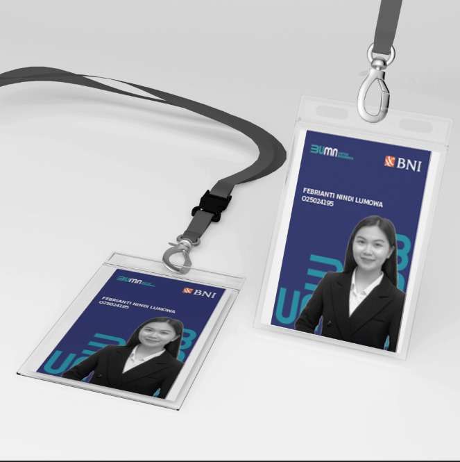 ID Card Profesional BUMN BNITema Biru Navy - Image 1