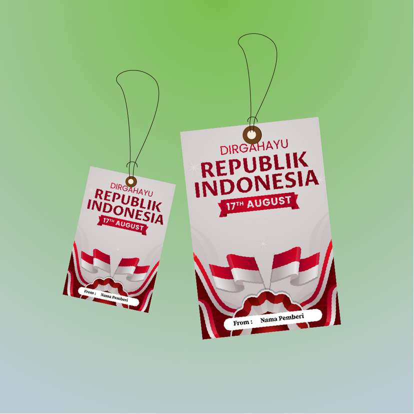 Hangtag Merah Putih Elegan  Dirgahayu RI 17 Agustus - Image 1