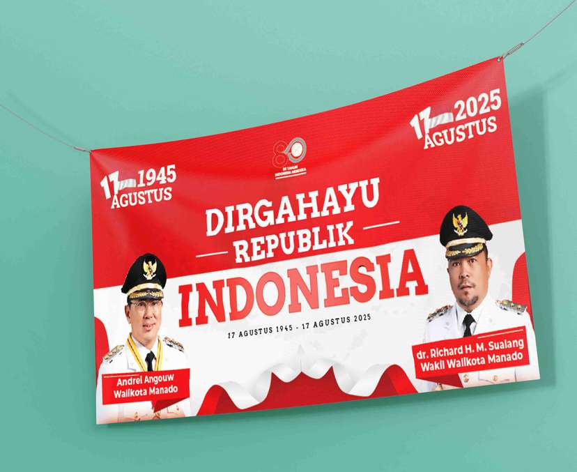 Baliho Indonesia Ke-80 Bersama Rakyat, Menuju Indonesia Hebat - Image 1