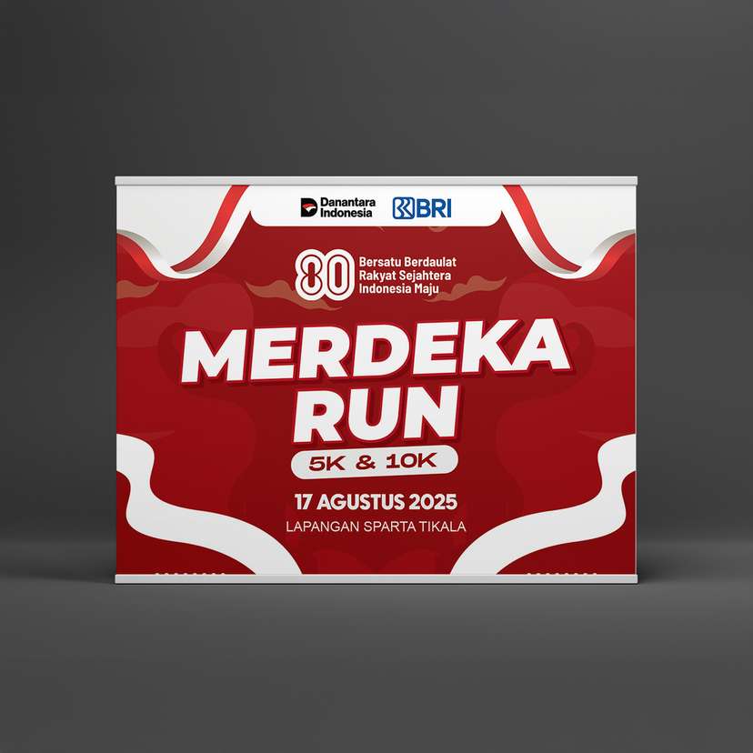 Backdop Banner Merdeka Run Event Running  - Image 1