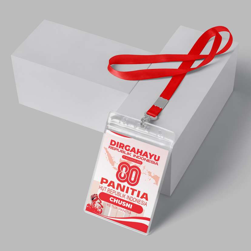 Id Card Panitia Kemerdekaan Merah Putih Dominan Putih - Image 1