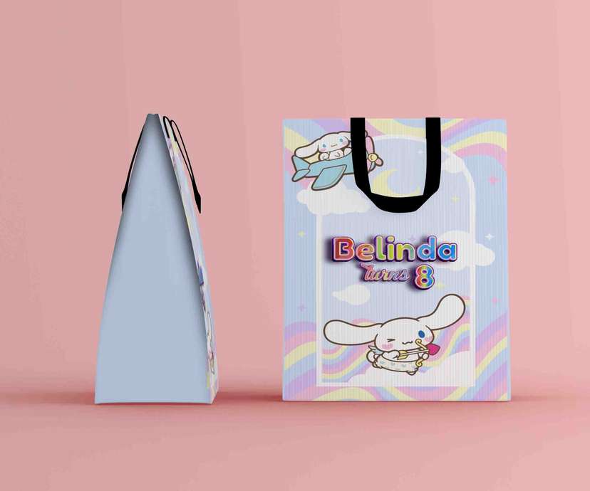 Paper Bag Ulang Tahun Tema Cinnamorol Pelangi - Image 1