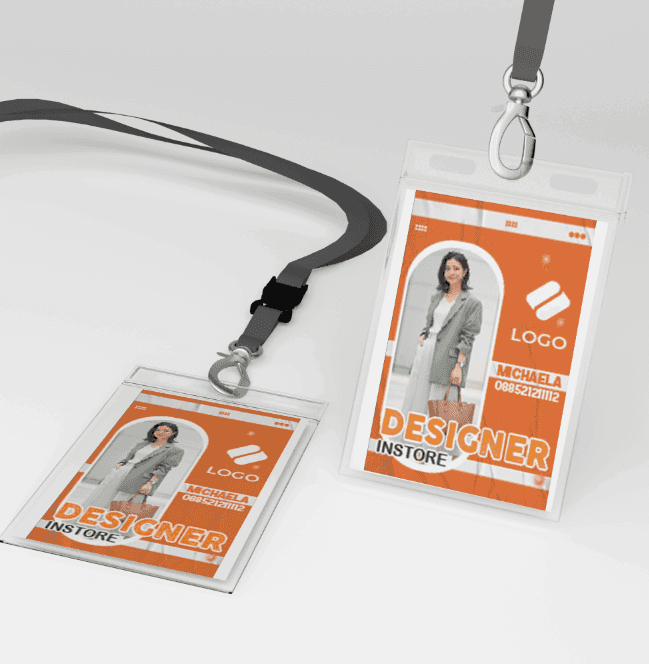 id card orange segar ekpresif ceria - Image 1