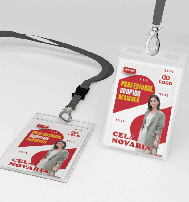 id card merah putih simpel cerah profesional - Image 1