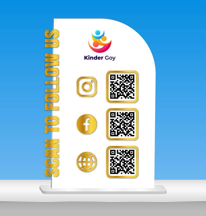 Acrylic Vertical QR Scan Panel - Image 1