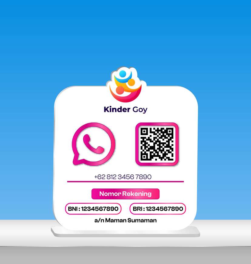 Acrylic QR Payment & WhatsApp Stand - Image 1
