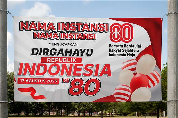 Spanduk Ucapan Dirgahayu RI ke 80 - Image 1