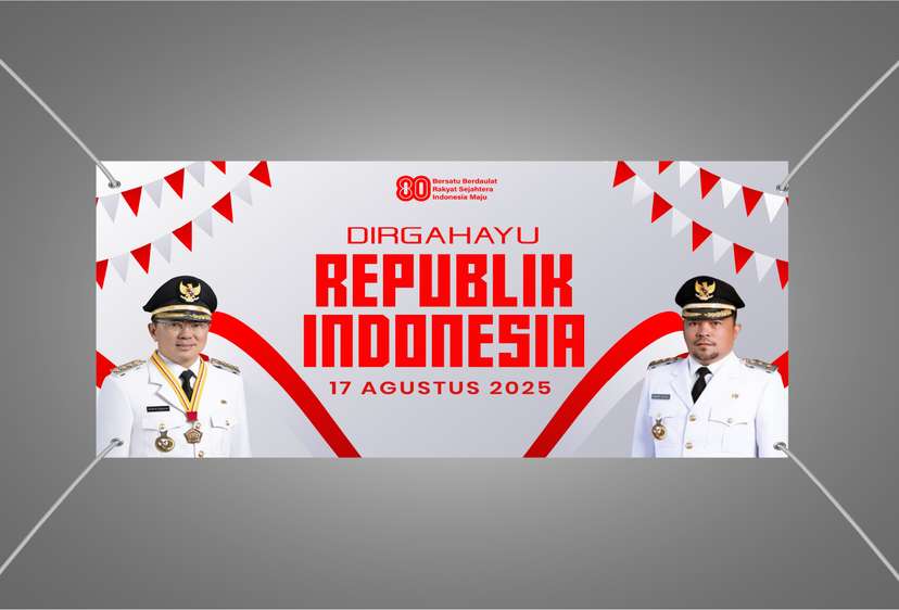 Baliho Dirgahayu RI Bersama Kita Kuat, Bersatu Kita Hebat - Image 1