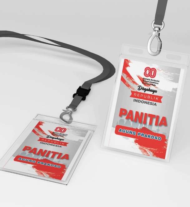 ID Card Elegan dengan Tema Merah dan Kesan Formal - Image 1