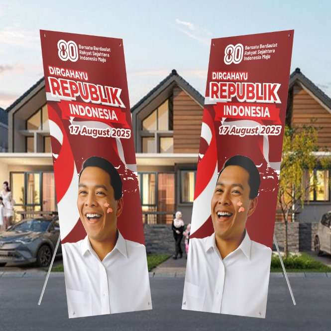 X Banner Modern Merah Putih Semarak Kemerdekaan - Image 1
