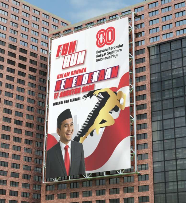 Baliho Fun Run Kemerdekaan 80 Tahun Indonesia - Image 1