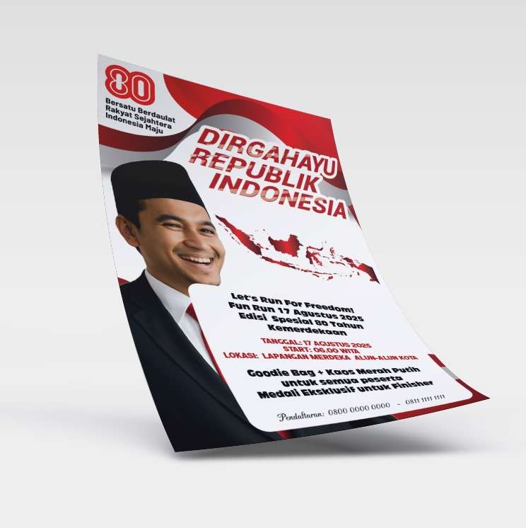 Flyer Dirgahayu Republik Indonesia – Pemimpin Berintegritas untuk Negeri - Image 1