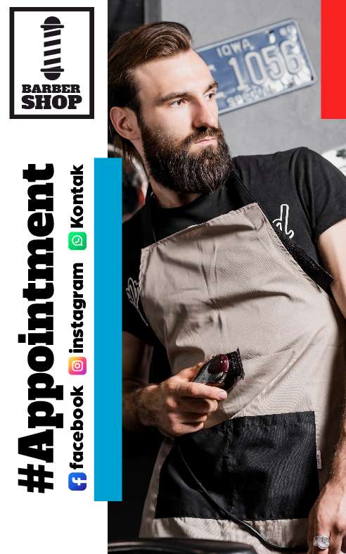 Mini Standing Banner Barber Shop Lengkap dengan Foto  - Image 1