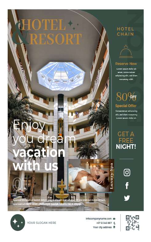 Mini Standing Banner Untuk Promosi Hotel - Image 1