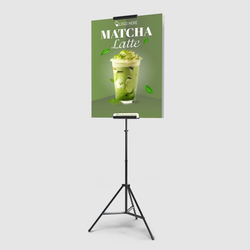 Foamboard Promo Minuman Matcha Latte Warna Hijau - Image 1