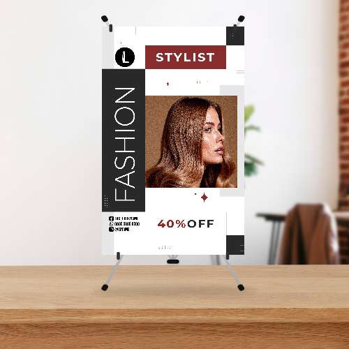 Mini Standing Banner Salon Fashion  - Image 1