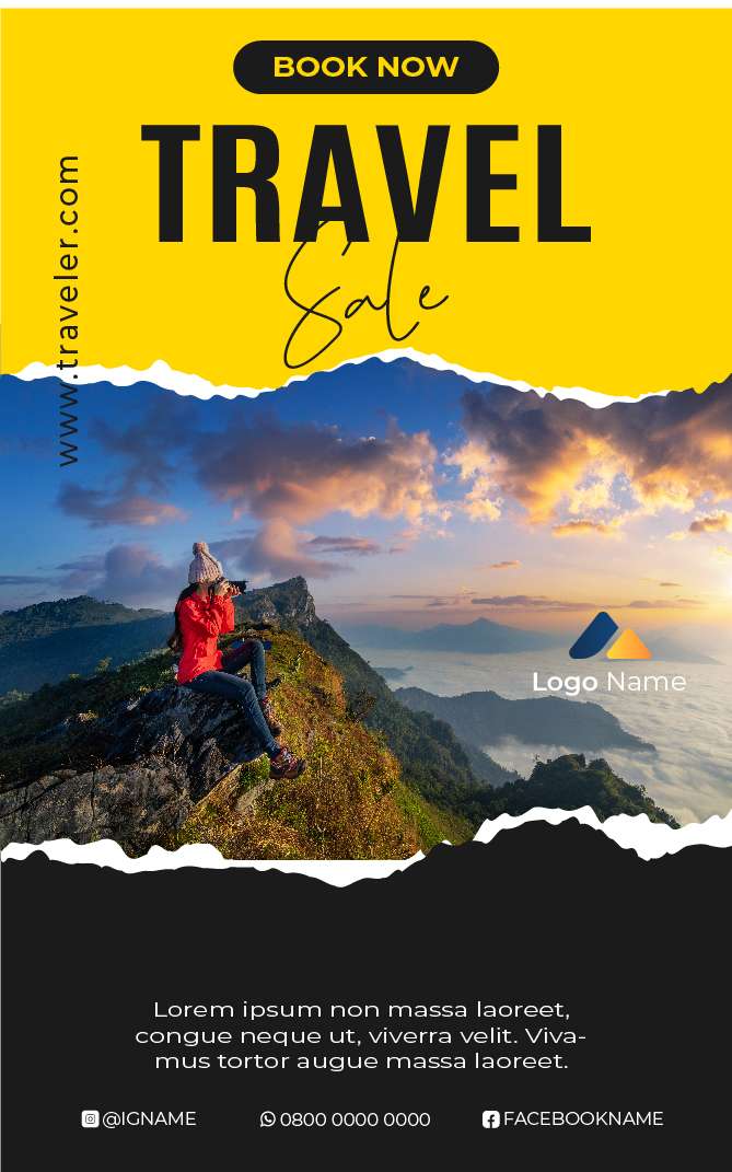 Mini Standing Banner untuk Travel dan Penerbangan  - Image 1