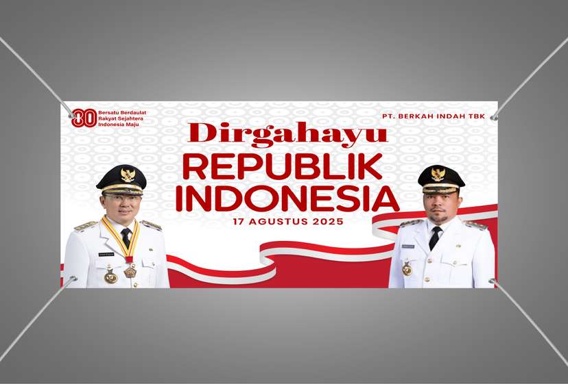 Baliho kemerdekaan motif elegan tradisional Indonesia - Image 1