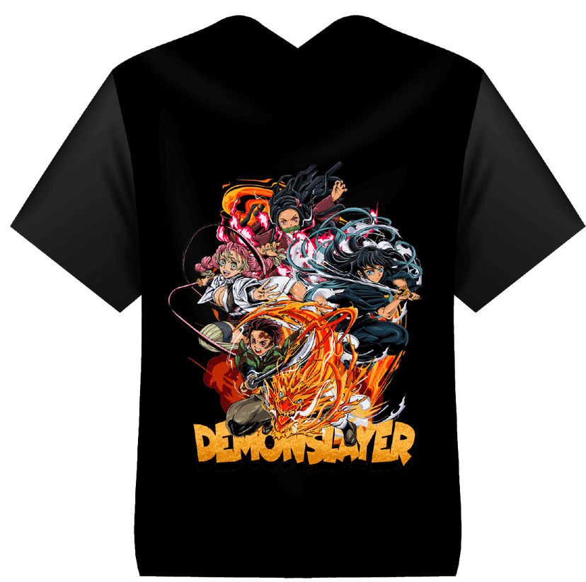 Kaos Anime Demon Slayer Team Battle Tanjiro, Nezuko, Mitsuri & Muichiro - Image 1