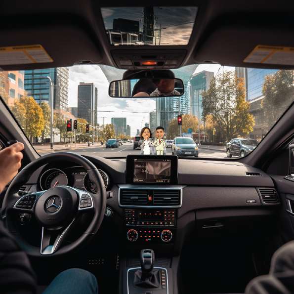 Akrilik Kepala Goyang Goyang Pasangan Wedding - Image 1