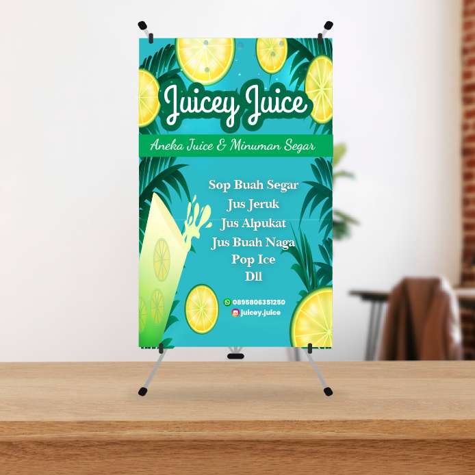 Mini Standing Banner Menu Juicey Juice - Image 1
