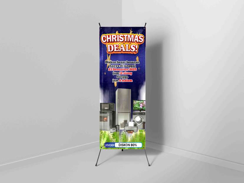 X Banner Christmas Deals Nuansa Blue Christmas - Image 1