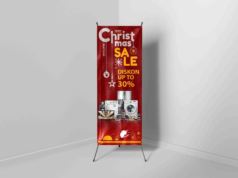 X Banner Natal Merah Ramai Christmas Sale - Image 1
