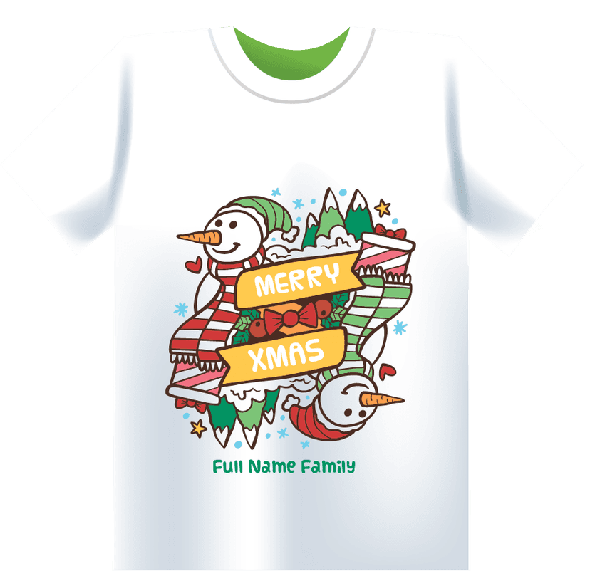 Kaos Custom Natal Snowman - Image 1