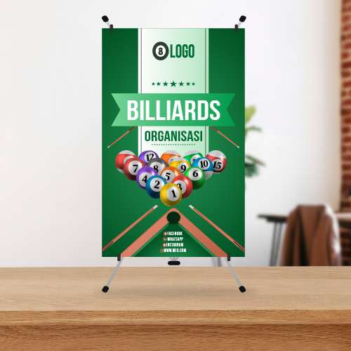 Mini Standing Banner Billiards Organisasi Tournament - Image 1