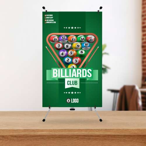 Mini Standing Banner Billiards Club - Image 1