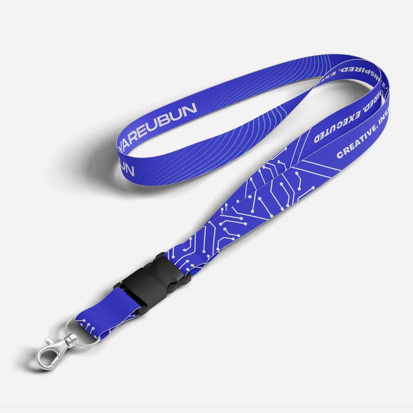 Lanyard Cyber Wave – Seri Digital Flow - Image 1
